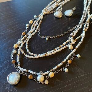 SILPADA 5-Strand Necklace and Matching Earrings N1673 and W1674